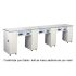 Deco Le Beau (Multi-Sections) Manicure Table Full Top - White w/ UV