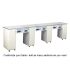 Deco Le Beau Aussi (Multi-Sections) Manicure Table Full Top - White w/ UV