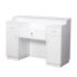Deco Crystalli Reception Desk 60'' - White/White