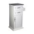 Deco Lancaster Side Cabinet with Granite Top - White