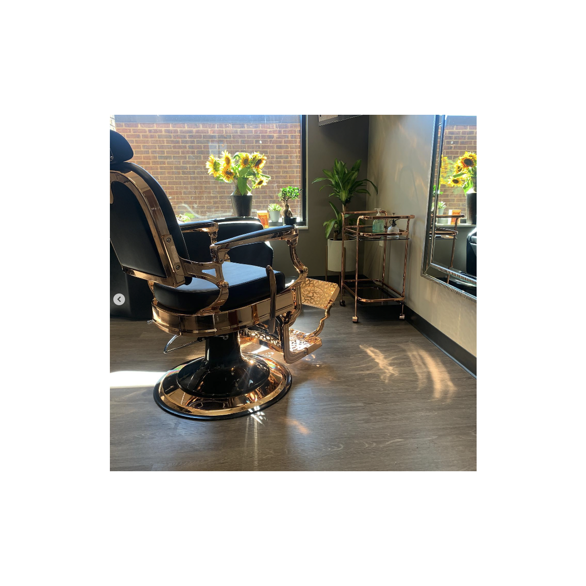 Deco Van Buren Barber Chair Rose Gold