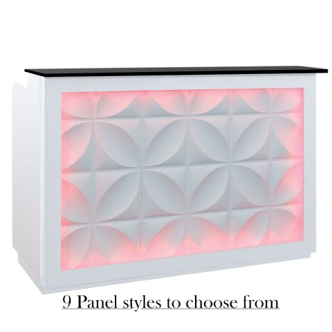 3D LED Reception Desk 60" - White