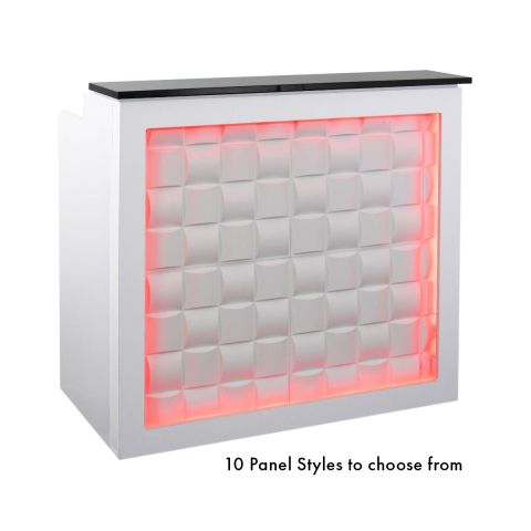 3D LED Reception Desk 48" - White 