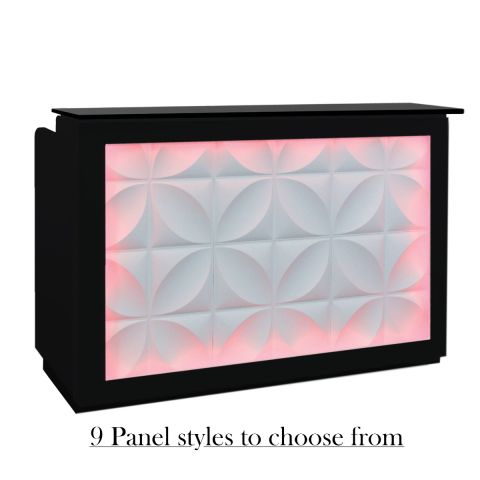3D LED Reception Desk 60" - Black