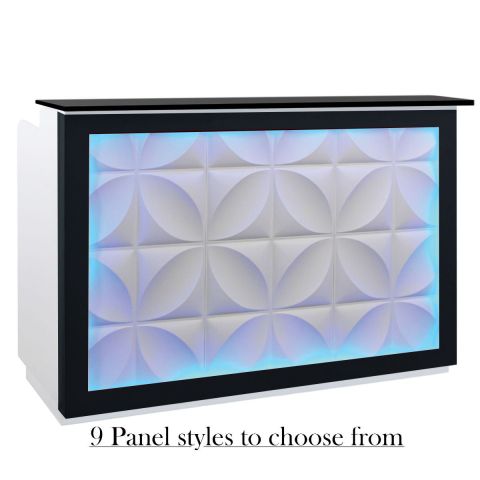 3D LED Reception Desk 60" - White/Black