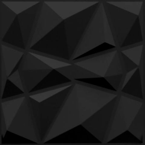 Deco 3D Wall Panel - Angular - Satin Black