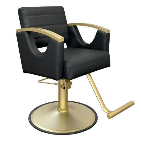 Deco Bora Styling Chair - Black/Gold 