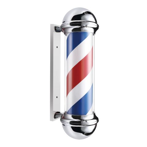 Deco Barber Pole - Chrome