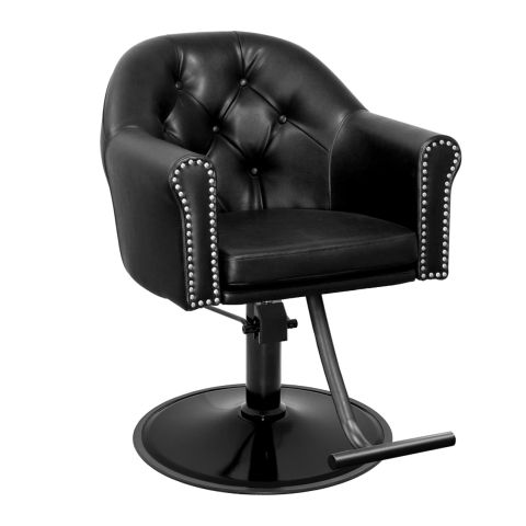 Bristol Salon Styling Chair Black front angle view