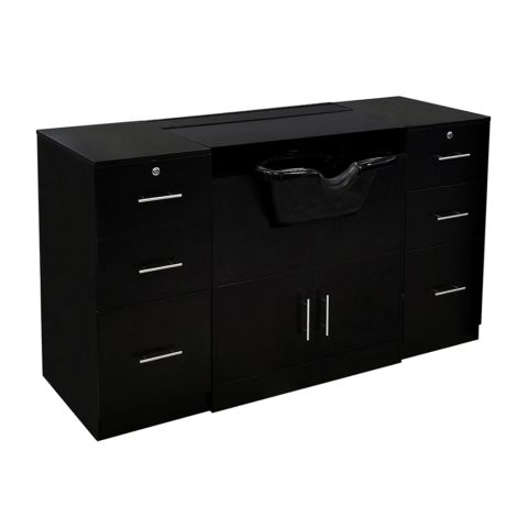 Deco Bentley Wet Station with Countertop - Black 