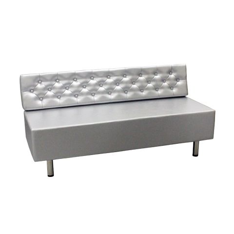 Deco Elizabeth Reception Bench - Silver (clearance)