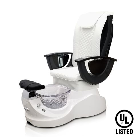 Deco Rossi 814 Pedicure Spa Chair - White (clearance)