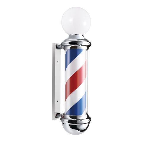 Deco Barber Pole - Globe Light - Chrome 