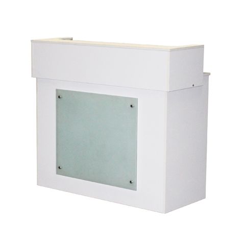 Deco Mona Reception Counter - White