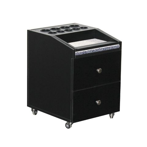 Deco Nadia Pedicure Cart with Granite - Black
