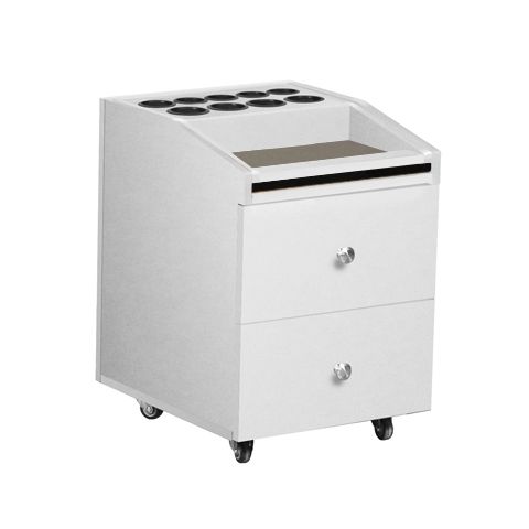 Deco Nadia Pedicure Cart with Granite - White