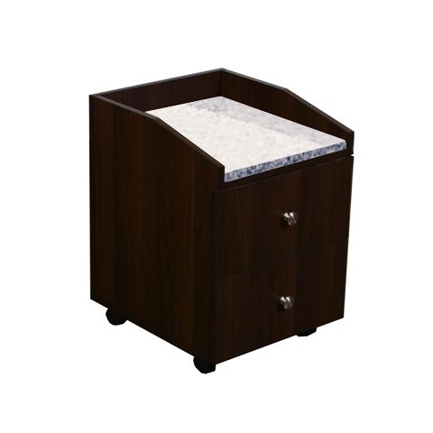 Deco Nina Pedicure Cart with Granite - Chocolate