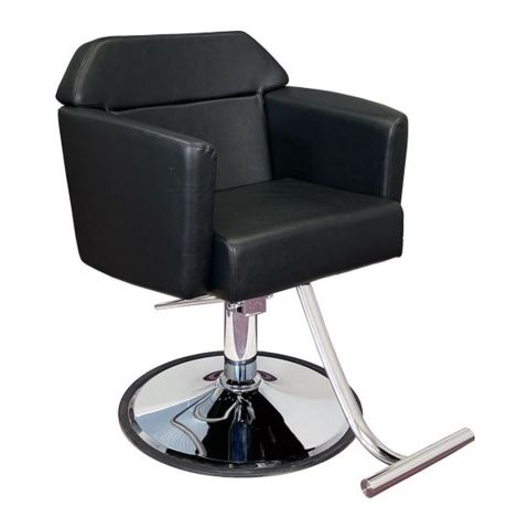 Olivia Salon Styling Chair Black front view