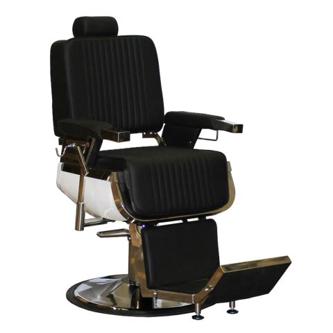 Roosevelt Barber Chair Black front angle view
