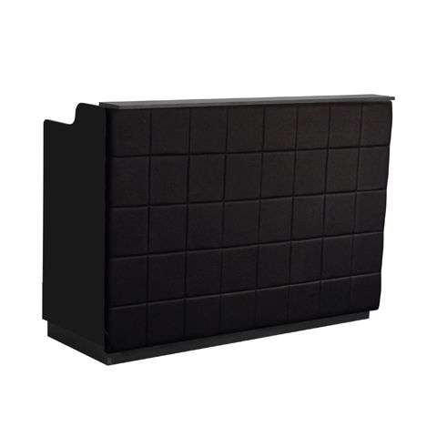 Deco Fab Reception Desk 60'' - Black/Black