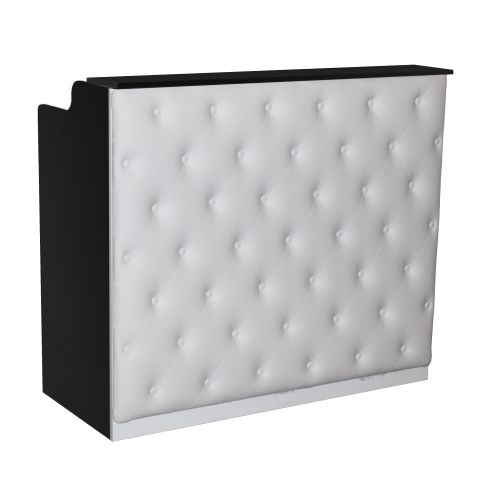 Deco Elizabeth Reception Desk 48" - Black/White  (clearance)