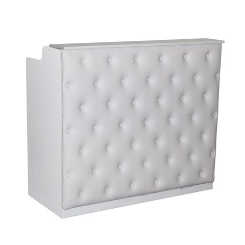 Deco Elizabeth Reception Desk 48" - White/White  (clearance)