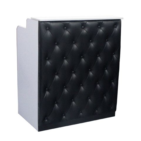 Deco Elizabeth Reception Desk 36" - White/Black (clearance)