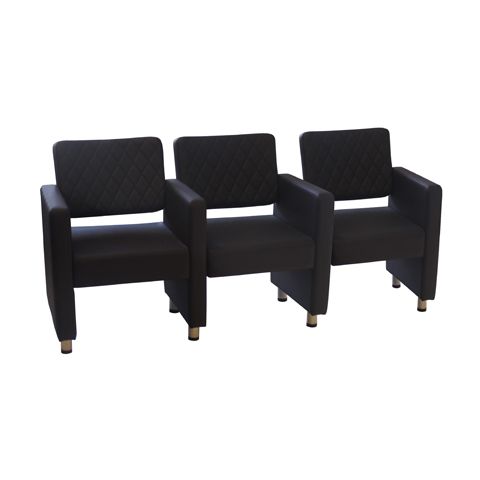 Deco Le Beau Waiting Chair for 3