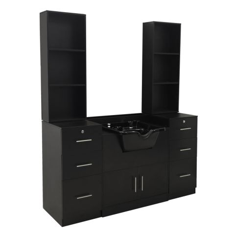 Deco Blake Wet Station Double - Black