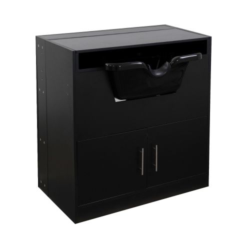 Deco Bentley Shampoo Cabinet  with Counter - Black