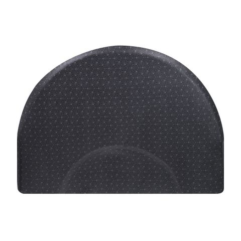 Deco Designer Series 1 Salon Mat - Black Semi Circle / Semi Circle 3' x 4' x 1"