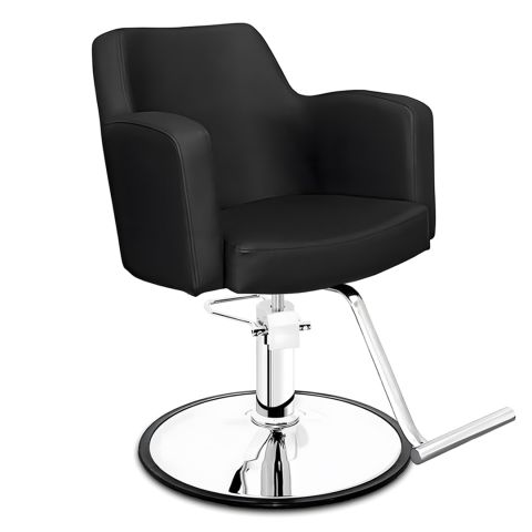 Valentina Salon Styling Chair black front angle view