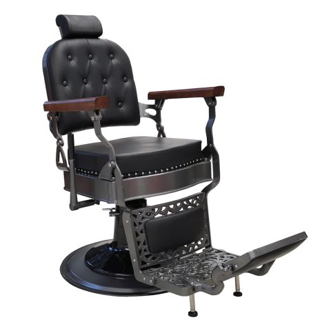 Van Buren Barber Chair black front angle view