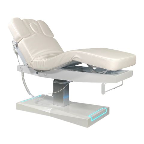 Zenira electric facial bed - white elevated